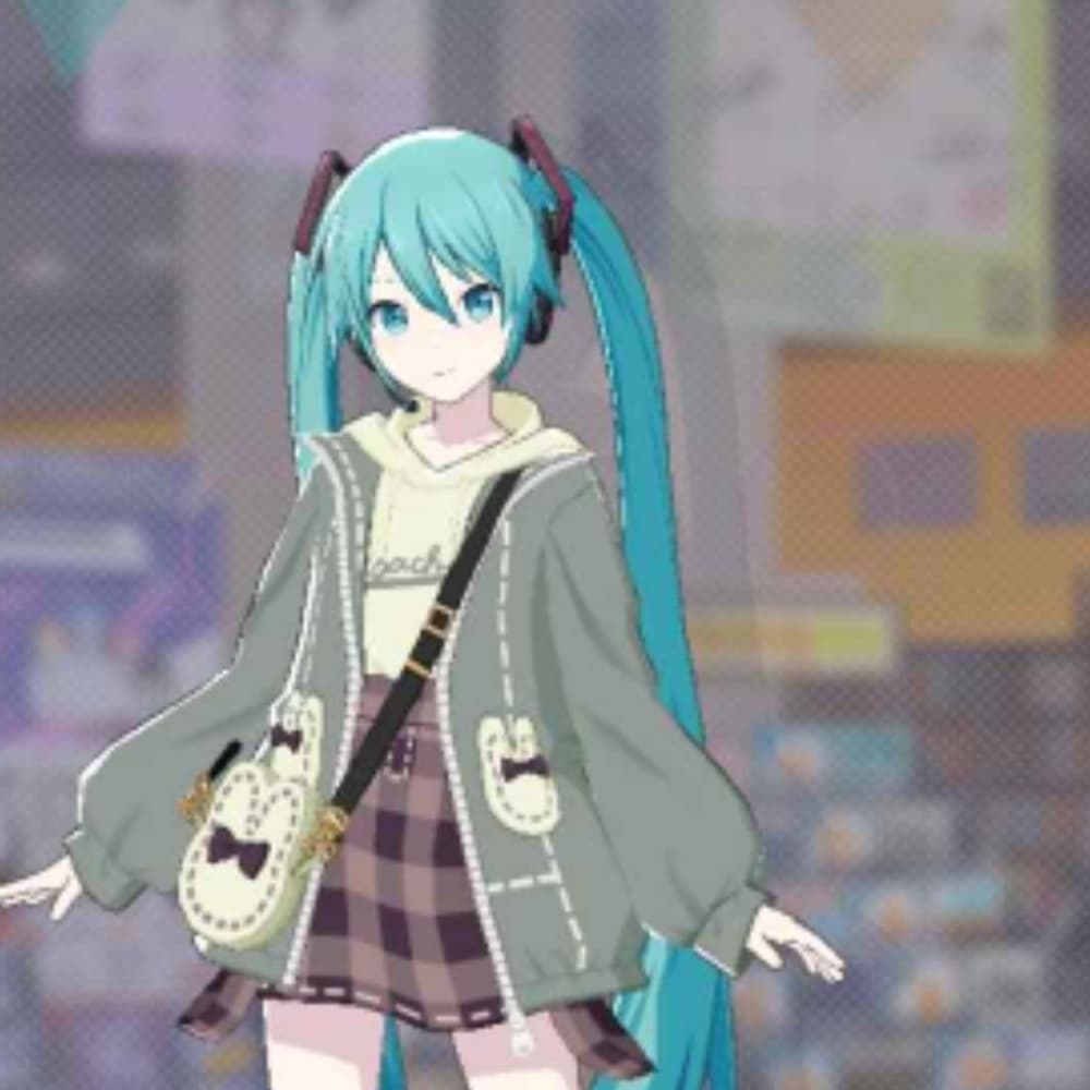 Miku strolling bunny