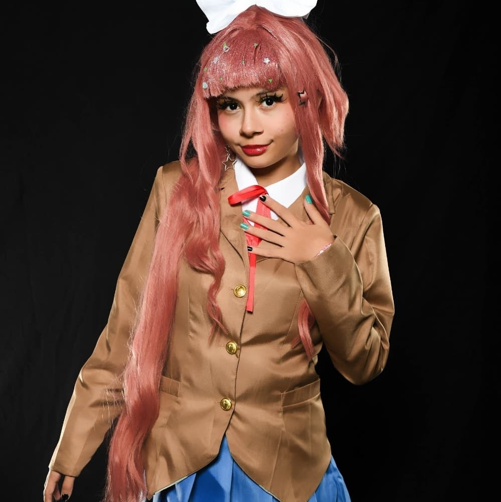Monika - Doki Doki Literature Club! cosplay photoshoot cover