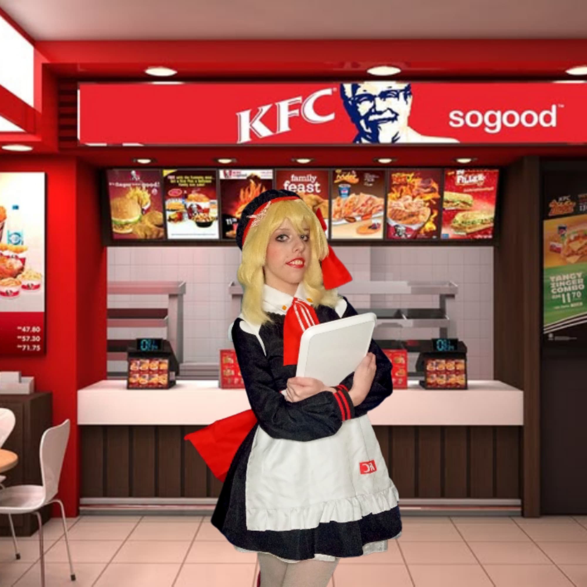 Lumine KFC version - Genshin Impact cosplay photoshoot cover