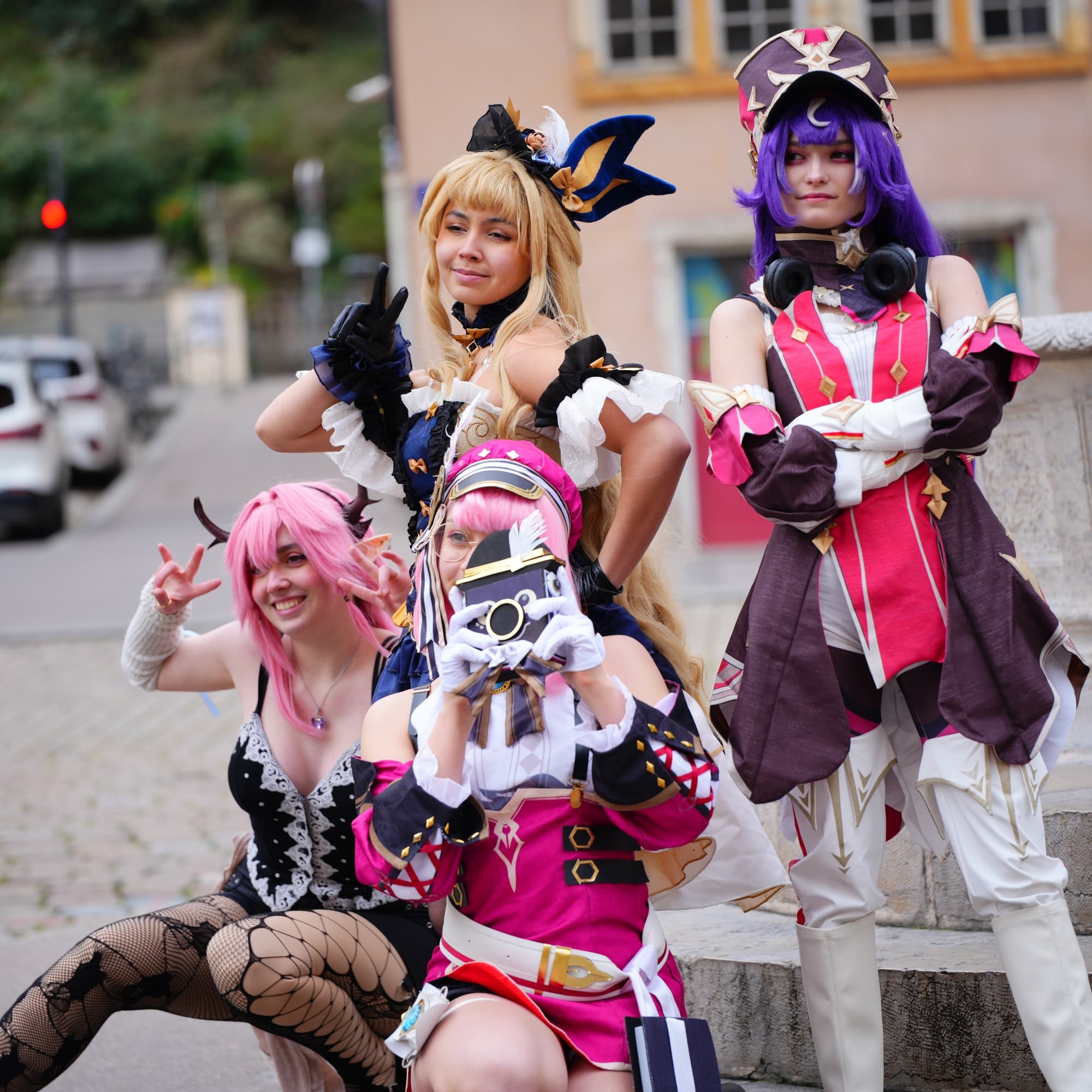 Backstage cosplay photoshoot cover