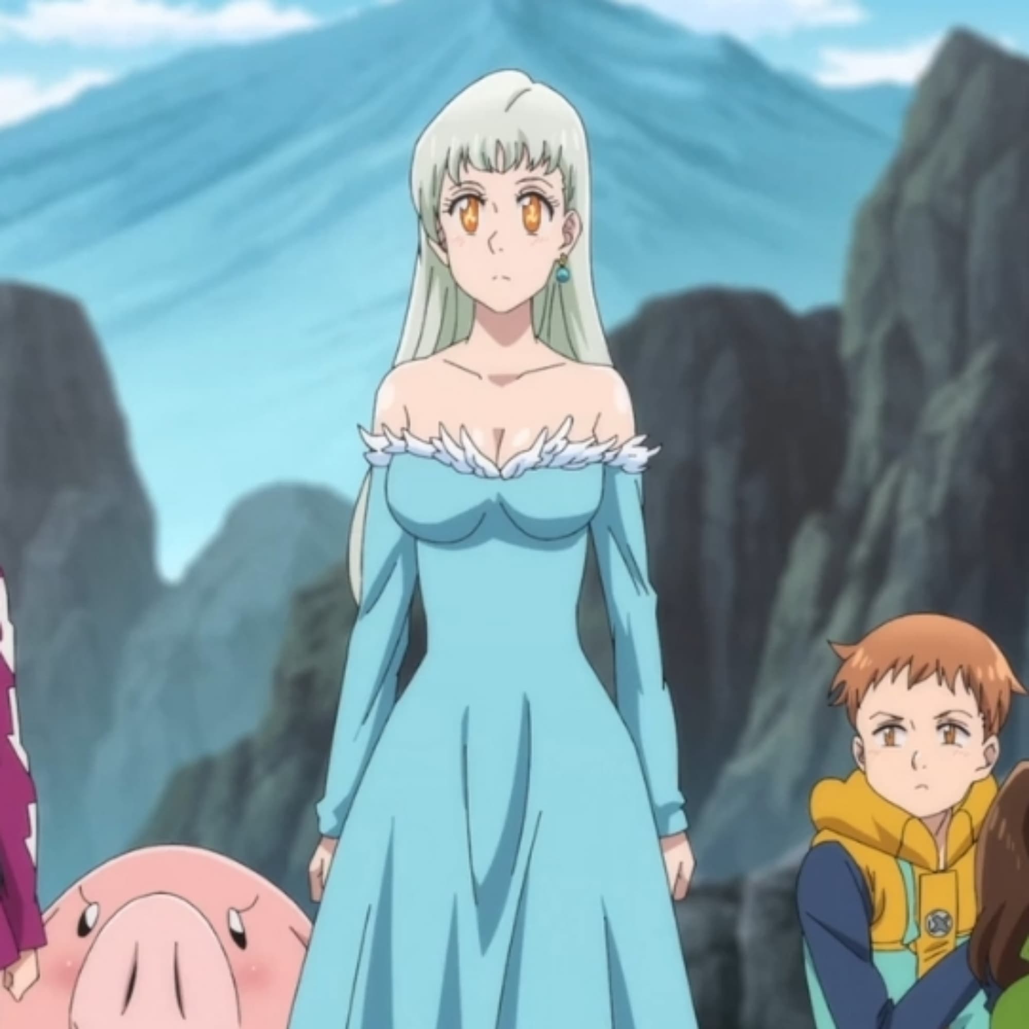 Elizabeth Liones (robe bleu) 