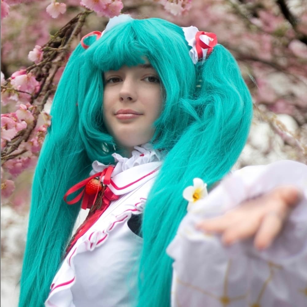 Hatsune Miku strawberry  - Vocaloid cosplay photoshoot cover