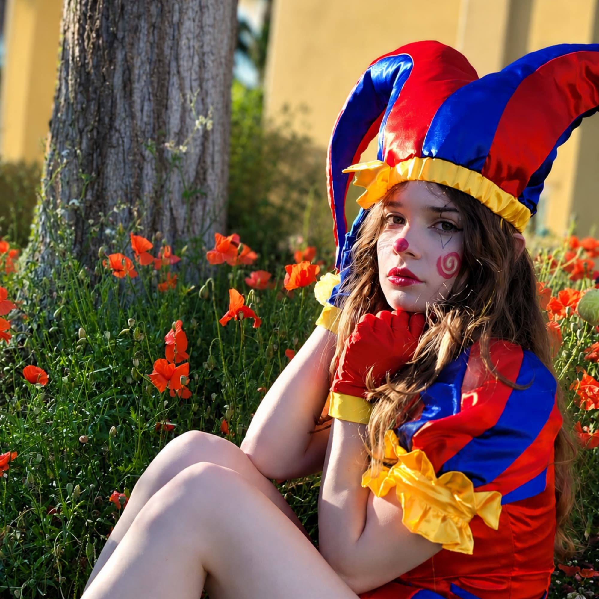Pomni - The Amazing Digital Circus cosplay photoshoot cover