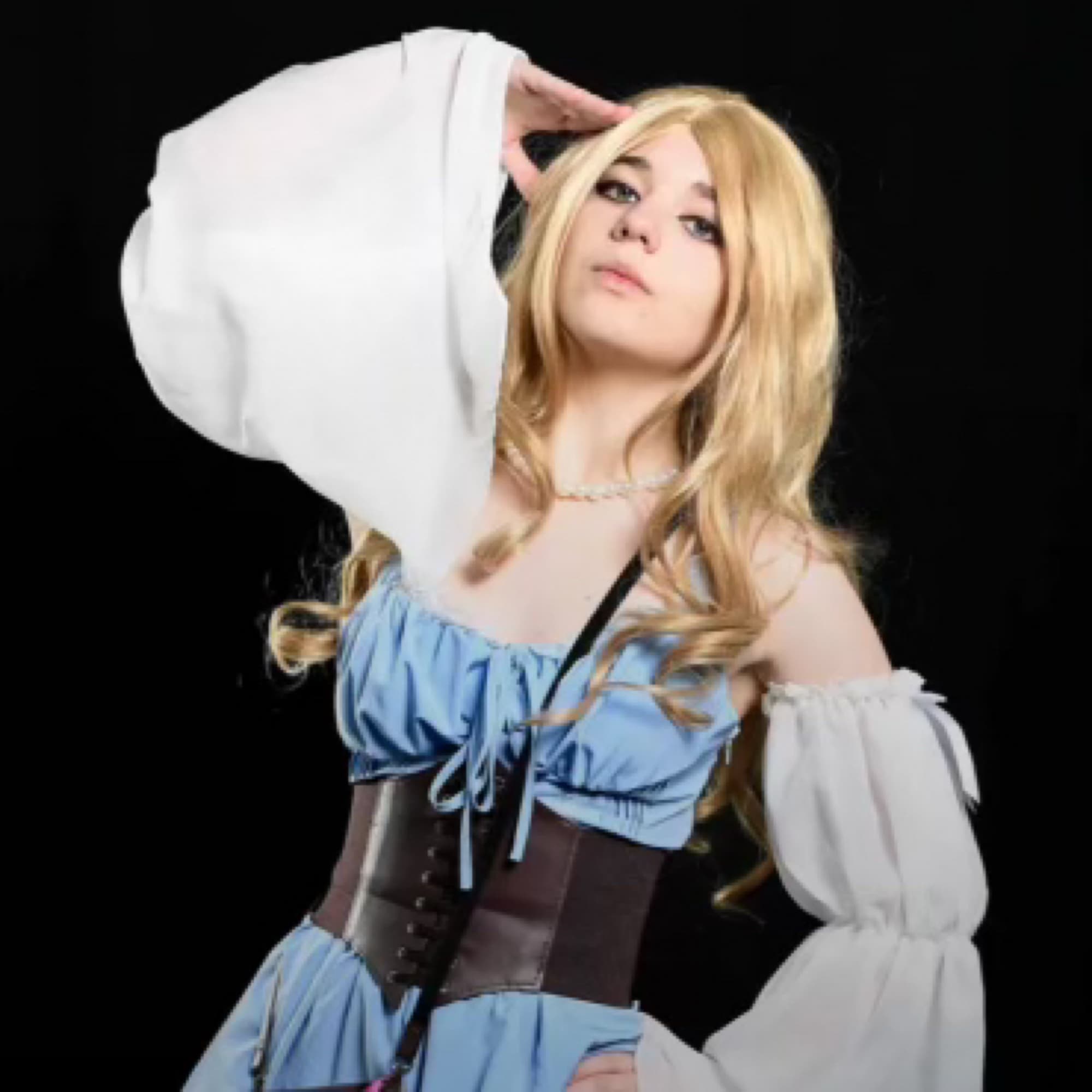 Sandy Fishnets cosplay photoshoot cover