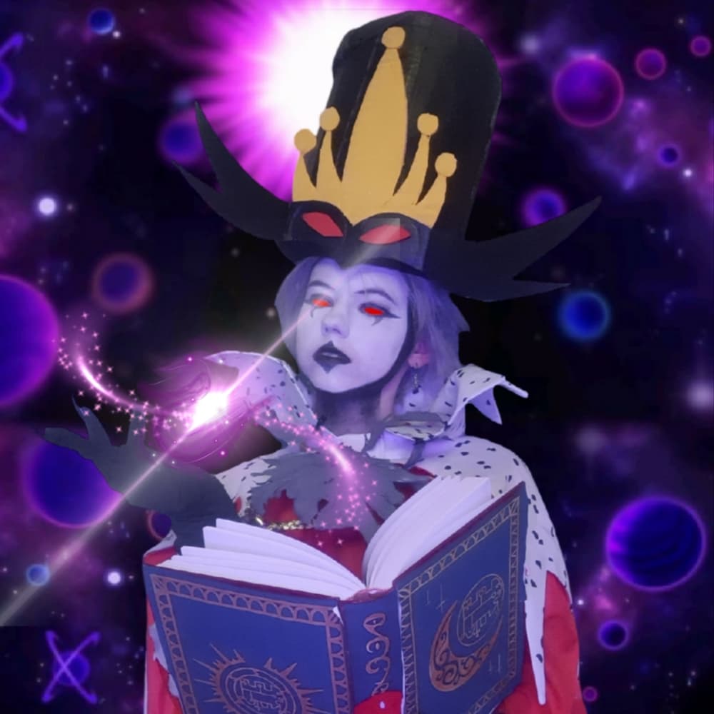 Stolas - Helluva Boss cosplay photoshoot cover