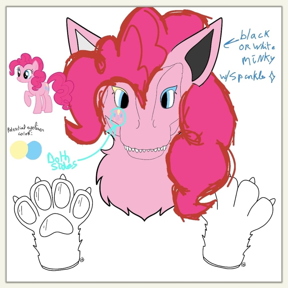 Pinkie Pie Dino mask