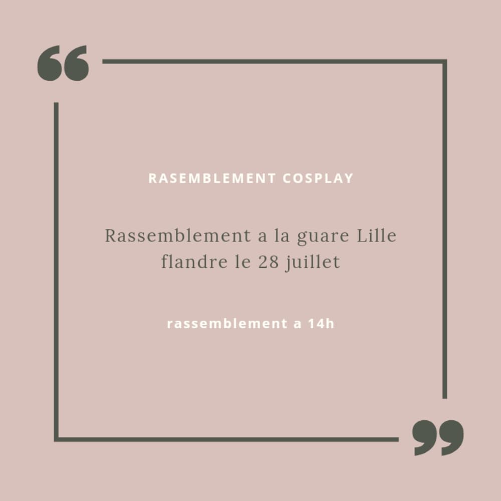 Rassemblement cosplay