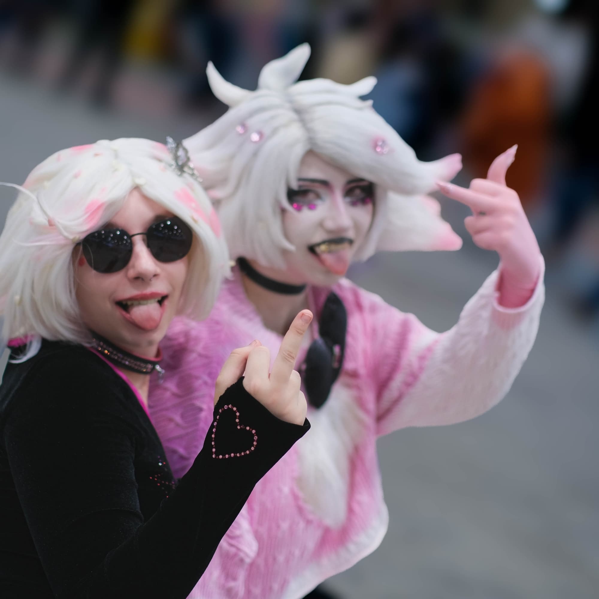 Angel duo - Hazbin Hotel cosplay photoshoot cover