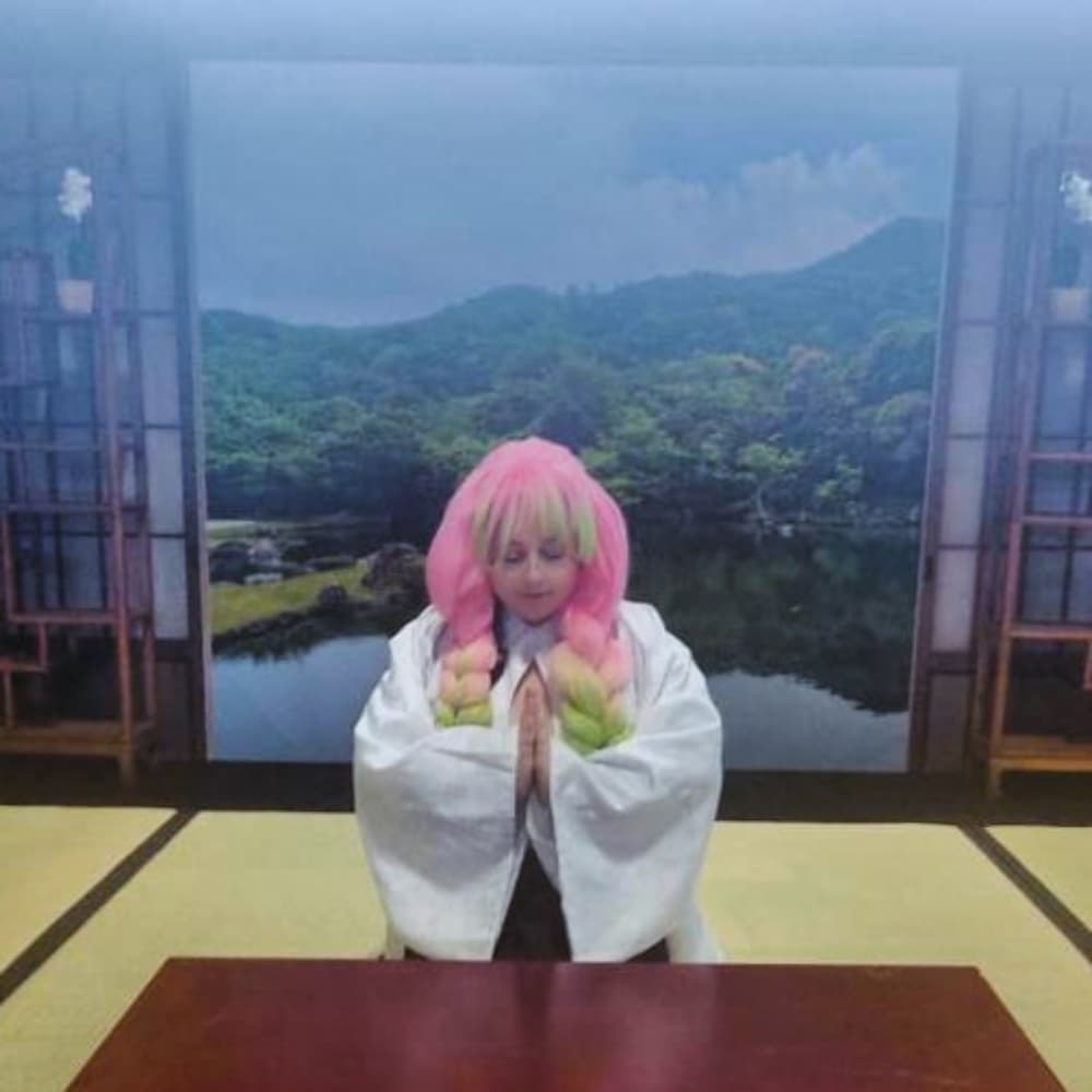 Mitsuri - Demon Slayer cosplay photoshoot cover