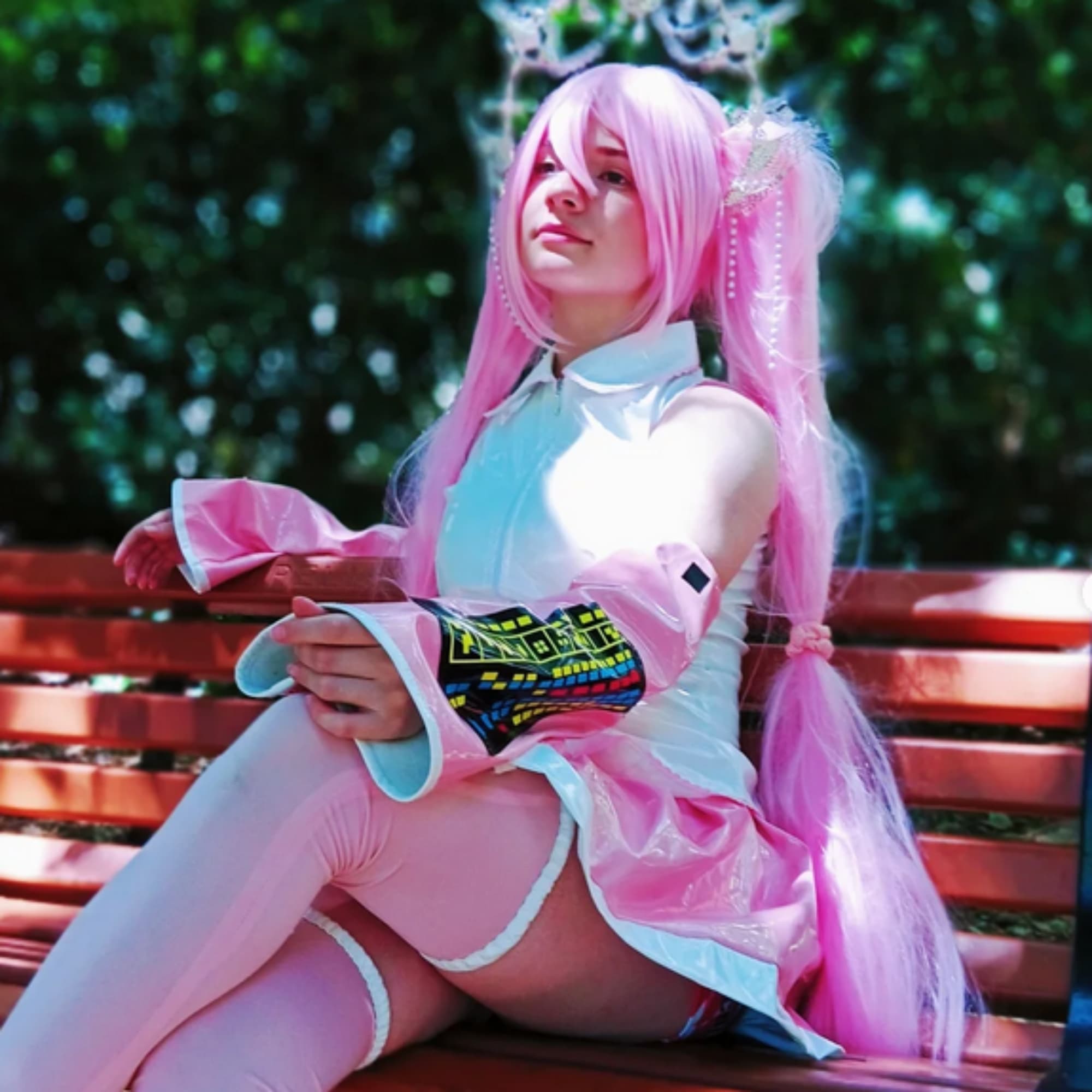 Sakura miku - Vocaloid cosplay photoshoot cover