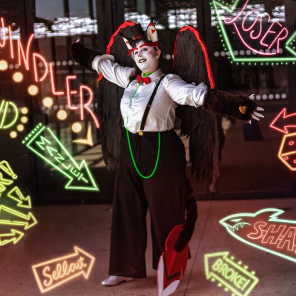 Husk - Hazbin Hotel cosplay photoshoot cover