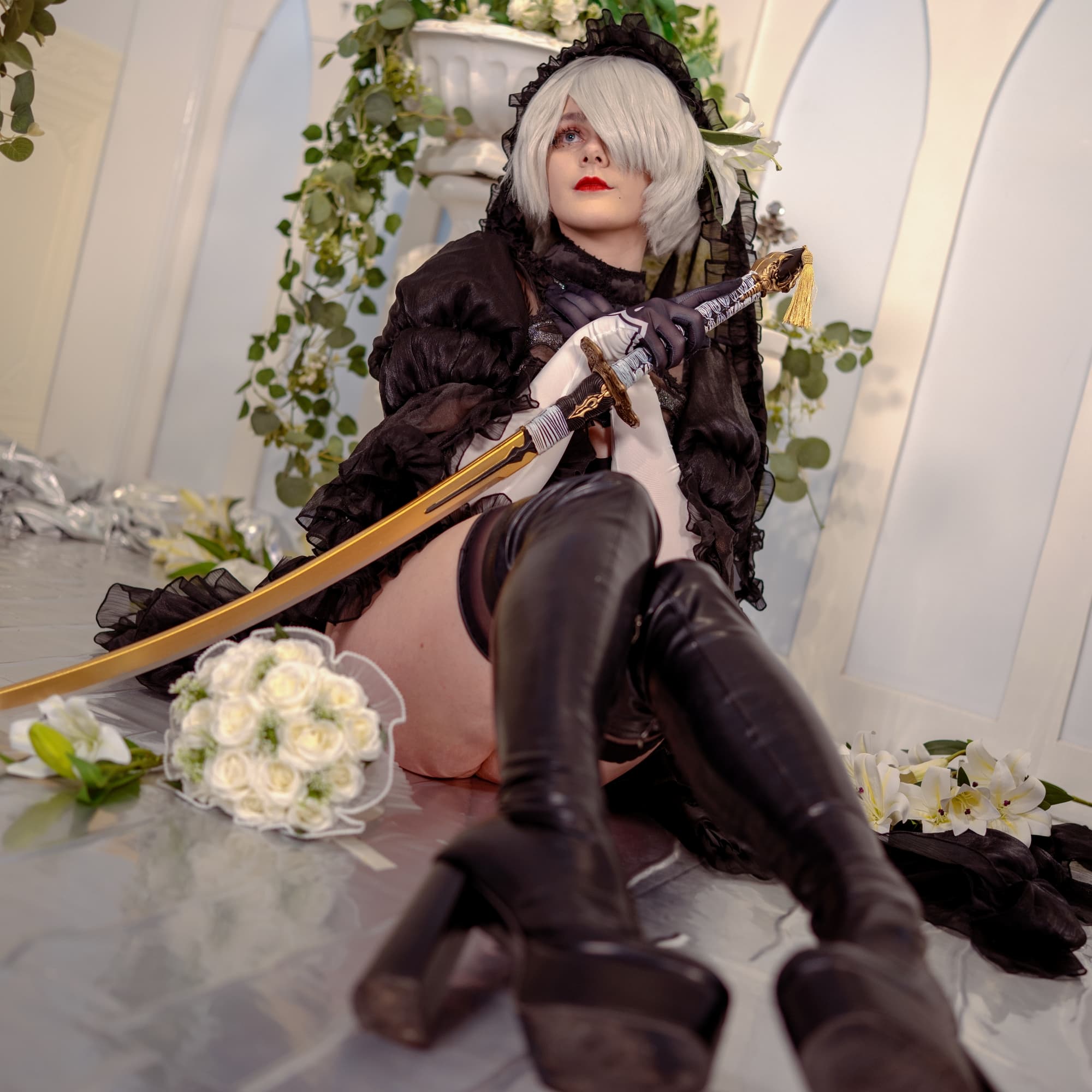 Duo 2B bride - NieR cosplay photoshoot cover