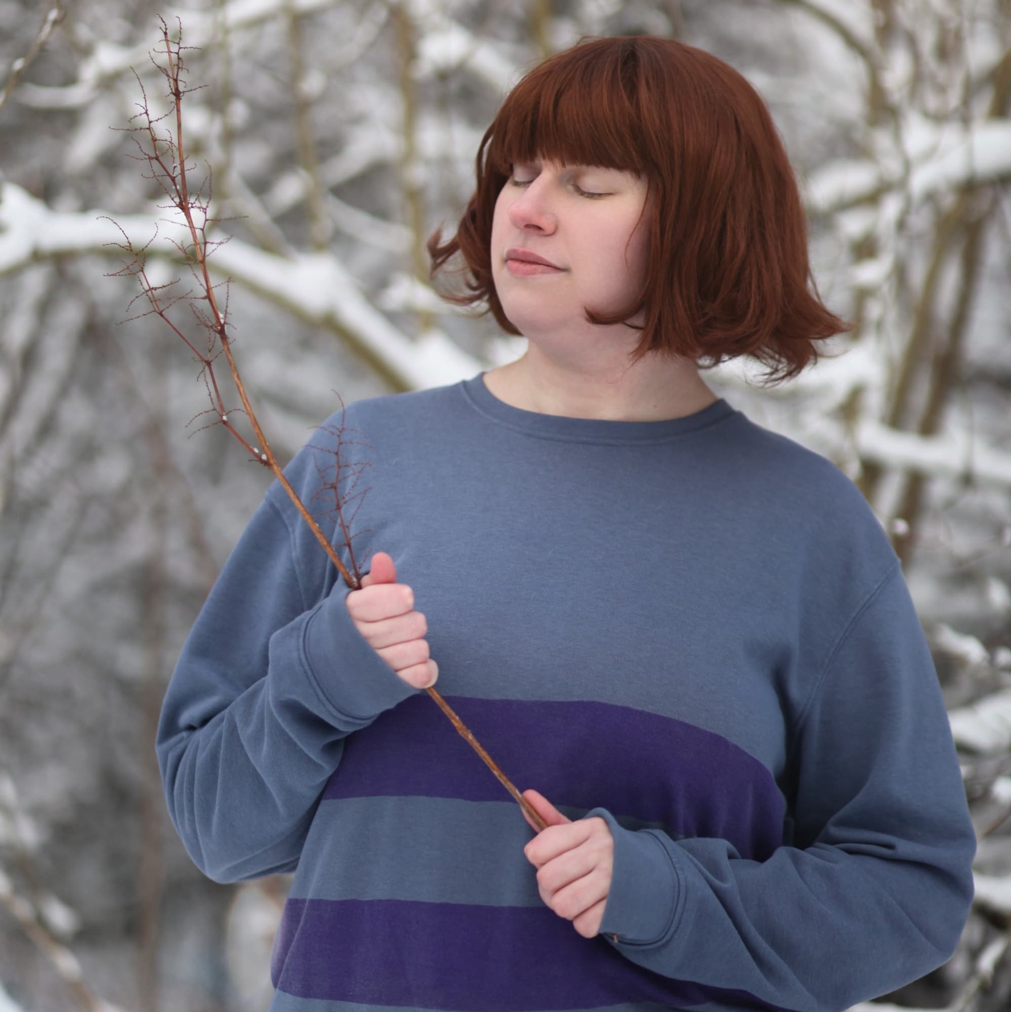 Frisk dans la neige - Undertale cosplay photoshoot cover