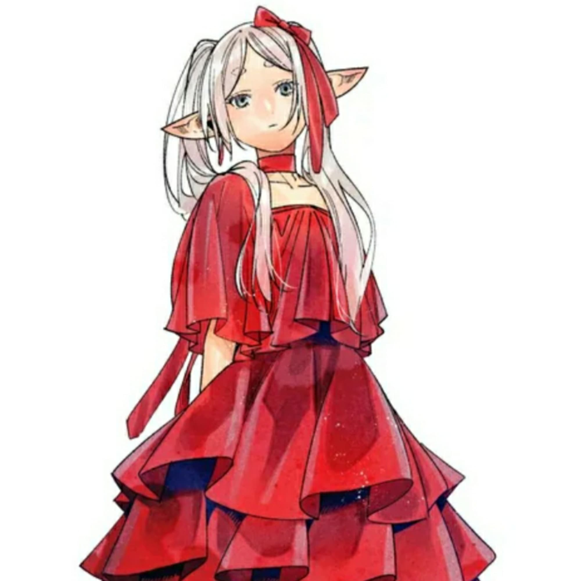 Frieren red dress