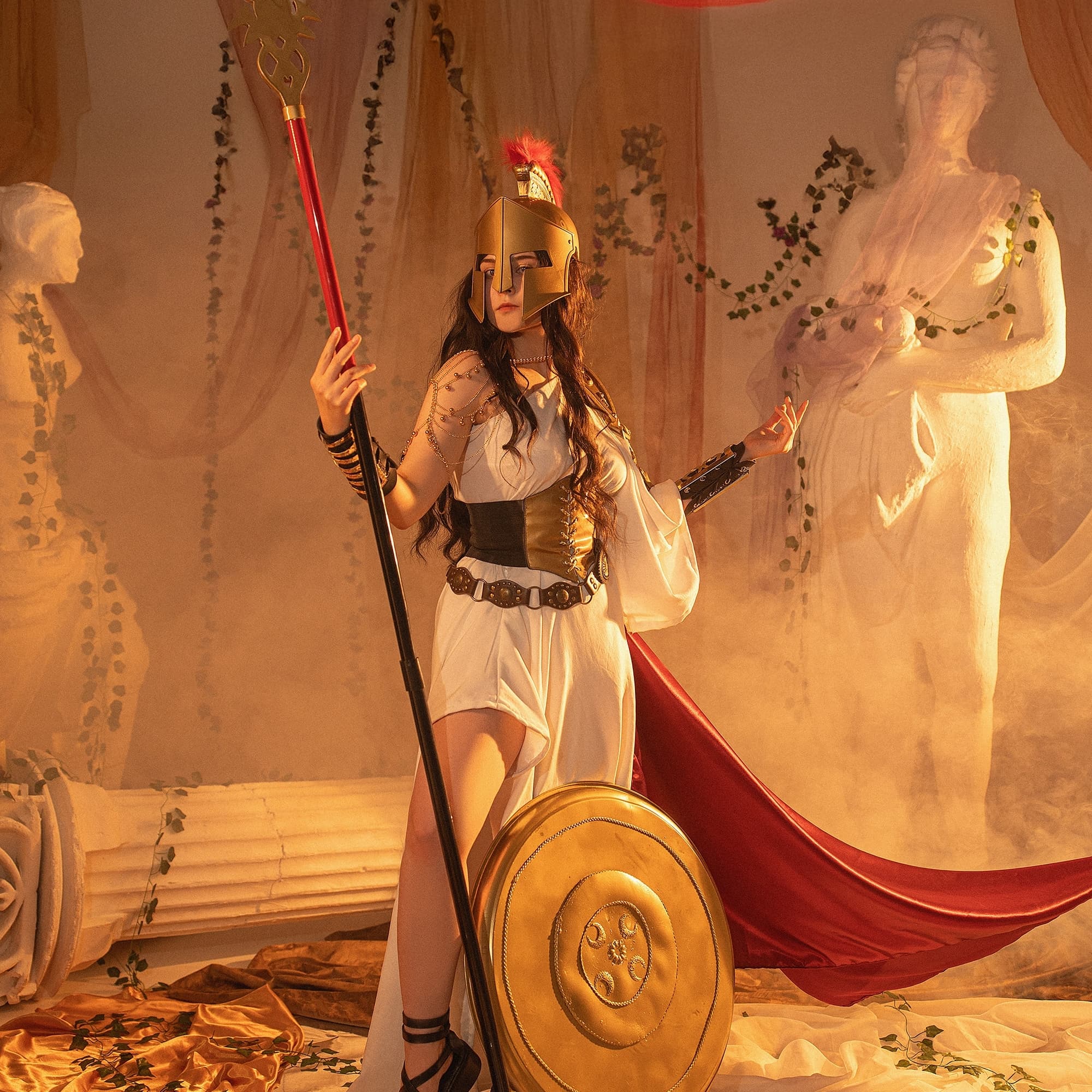 Athena  - Saint Seiya cosplay photoshoot cover