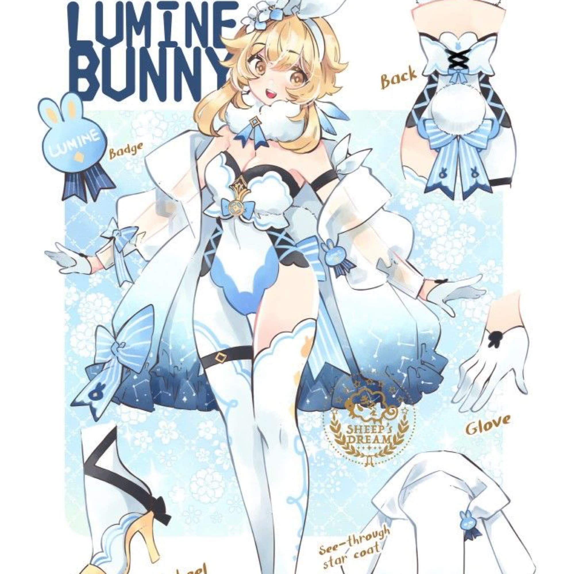 Bunny Lumine - Genshin Impact cosplay photoshoot cover