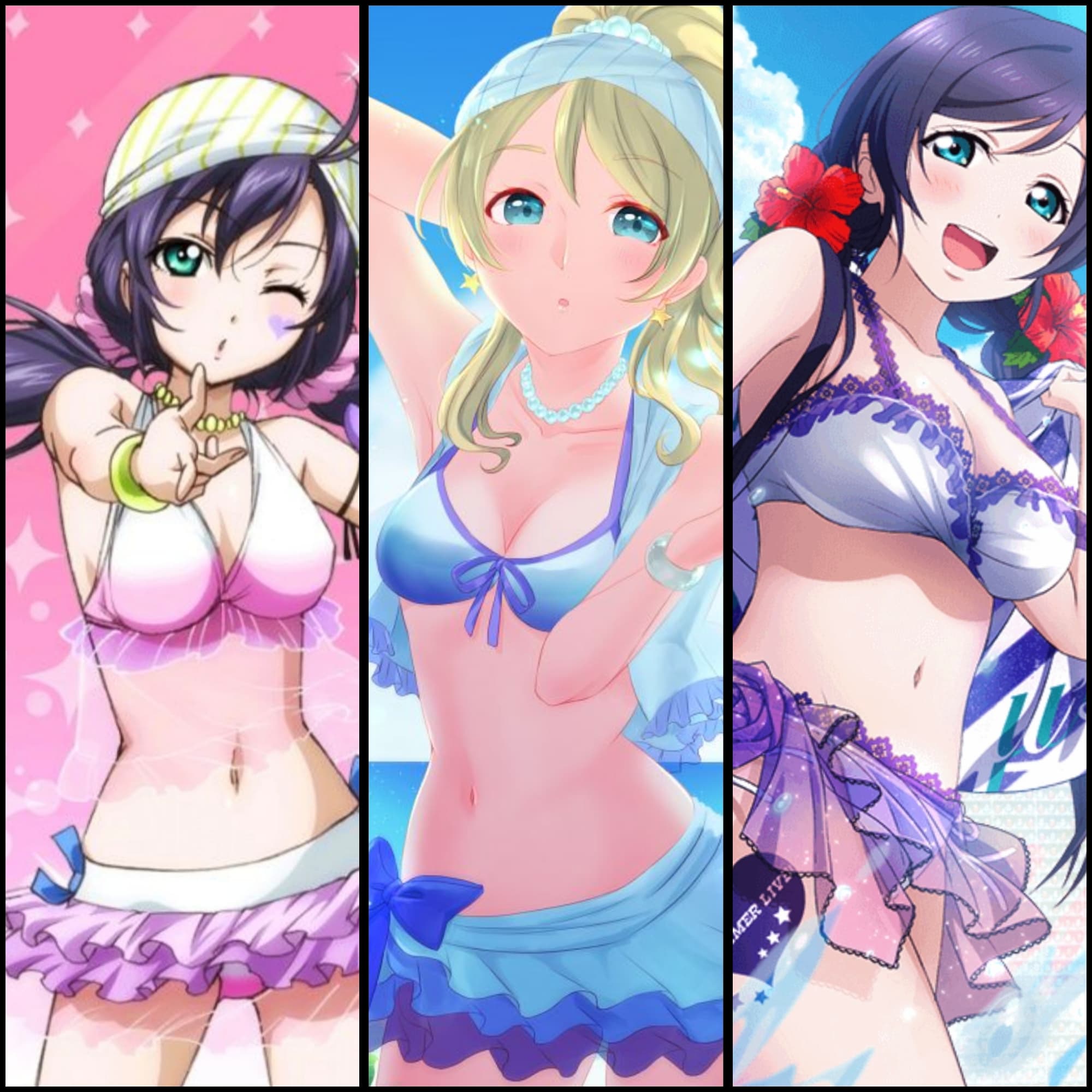 Nozomi Tojou Eli Ayase Bikini