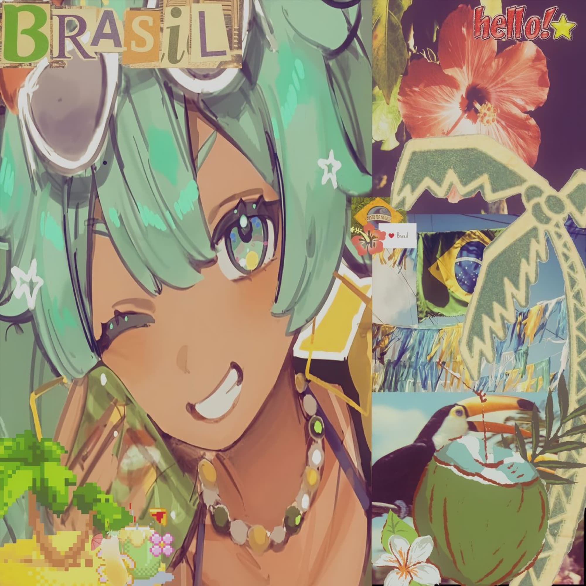 Miku Brésil  - Vocaloid cosplay photoshoot cover