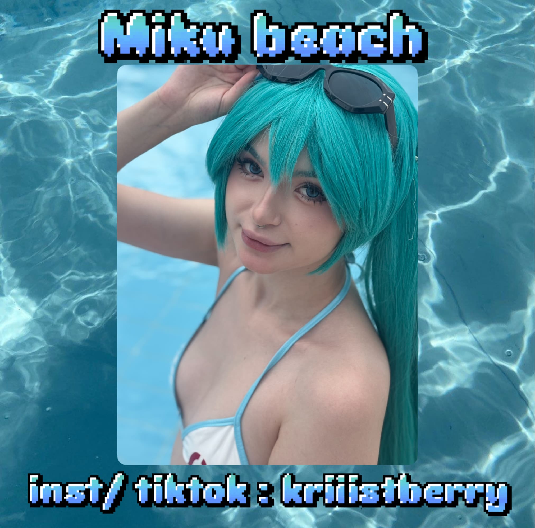 Miku beach - Vocaloid cosplay photoshoot cover