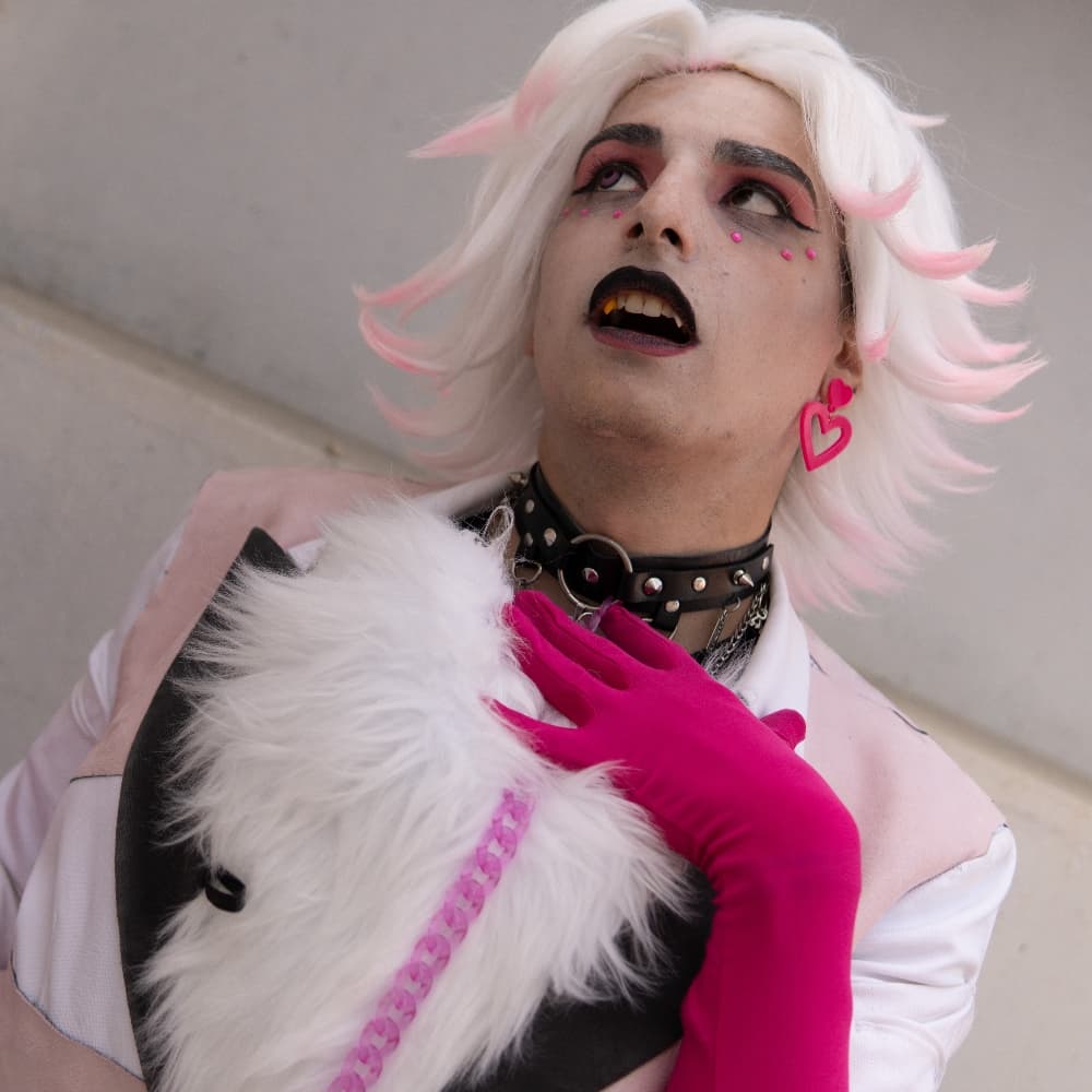 Angel dust  - Hazbin Hotel cosplay photoshoot cover