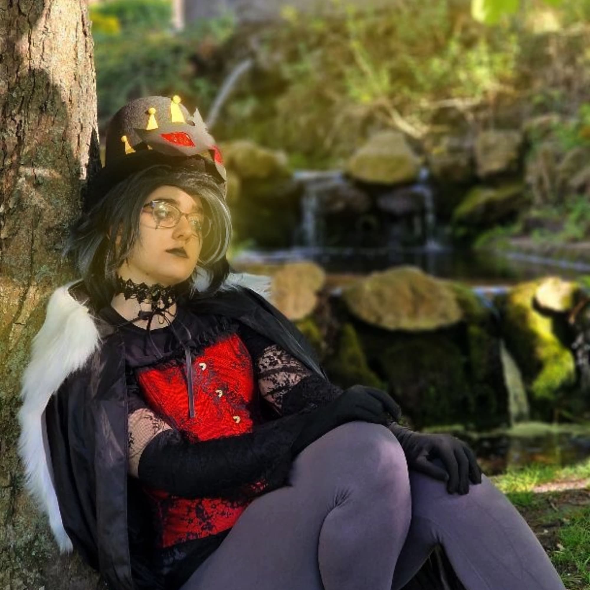 Stolas - Helluva Boss cosplay photoshoot cover