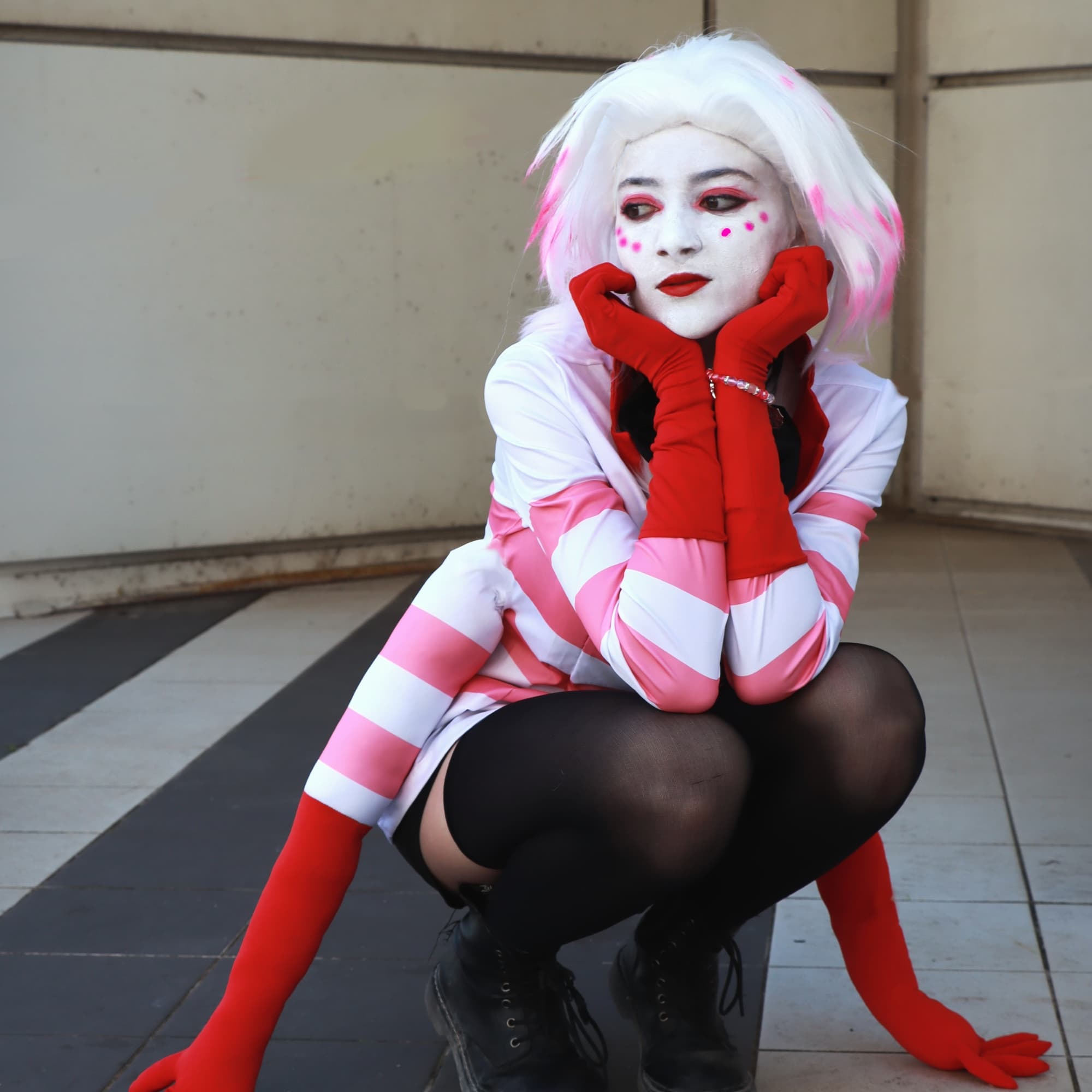 Angel Dust - Hazbin Hotel cosplay photoshoot cover