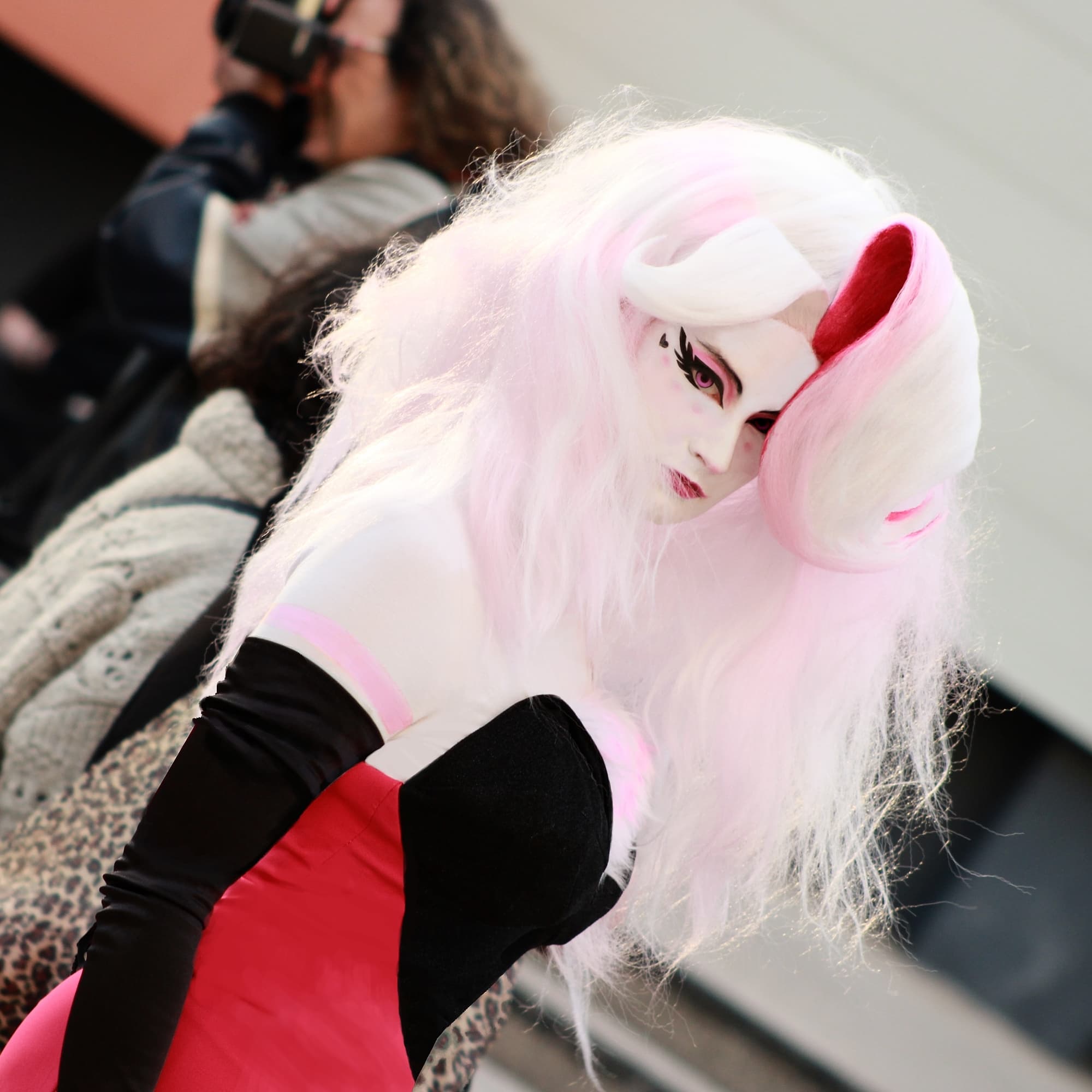 Angel Dust Dragqueen - Hazbin Hotel cosplay photoshoot cover