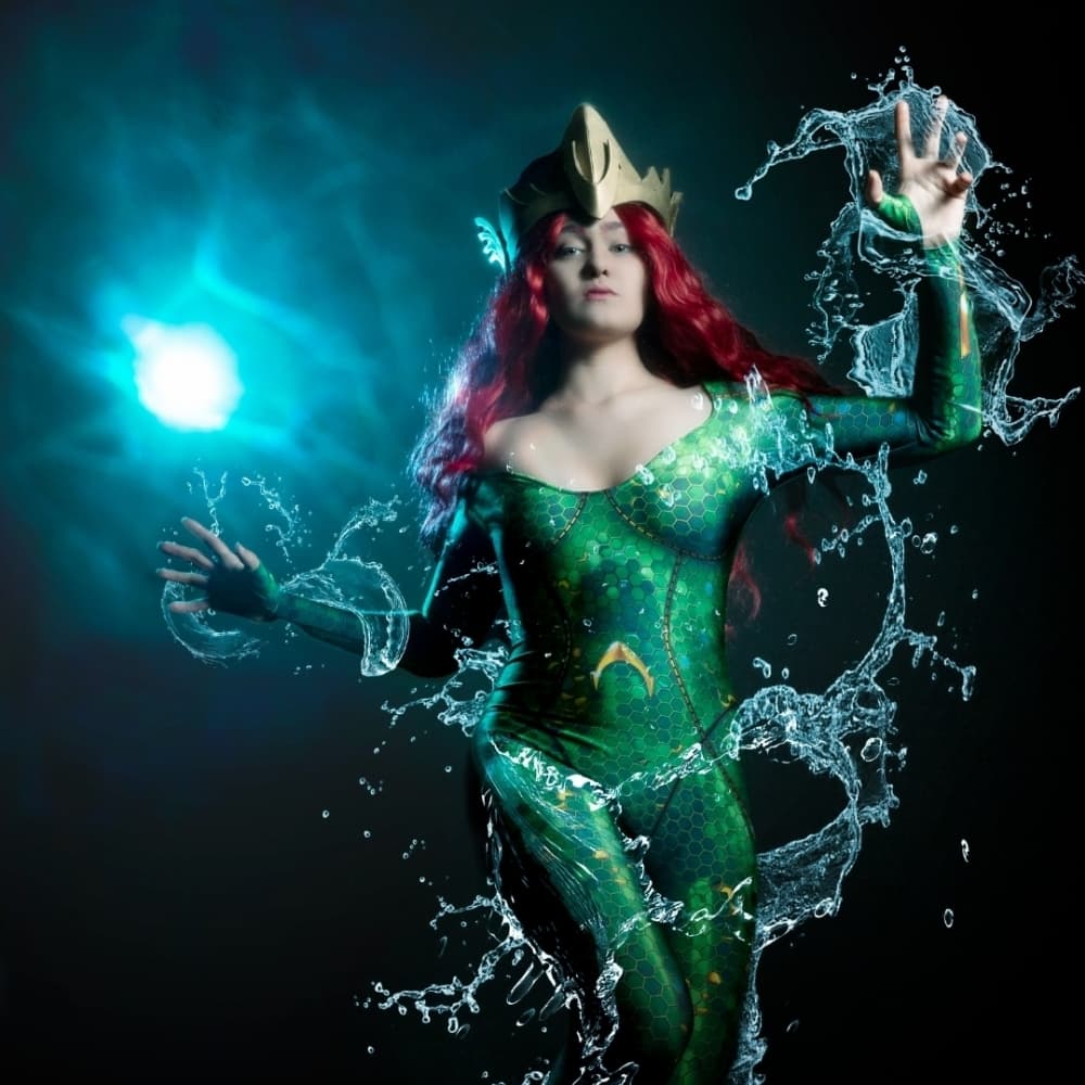Mera - DC Comics cosplay photoshoot cover