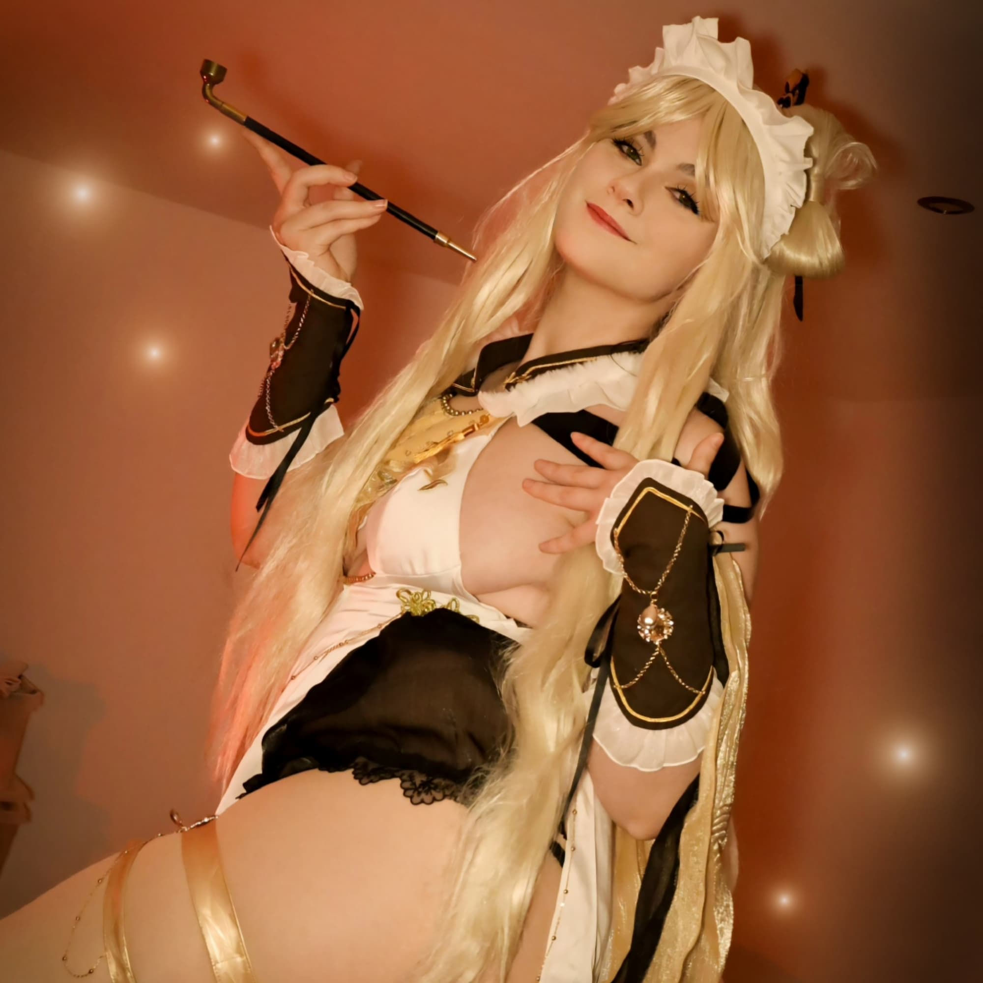 Ningguang Maid - Genshin Impact cosplay photoshoot cover