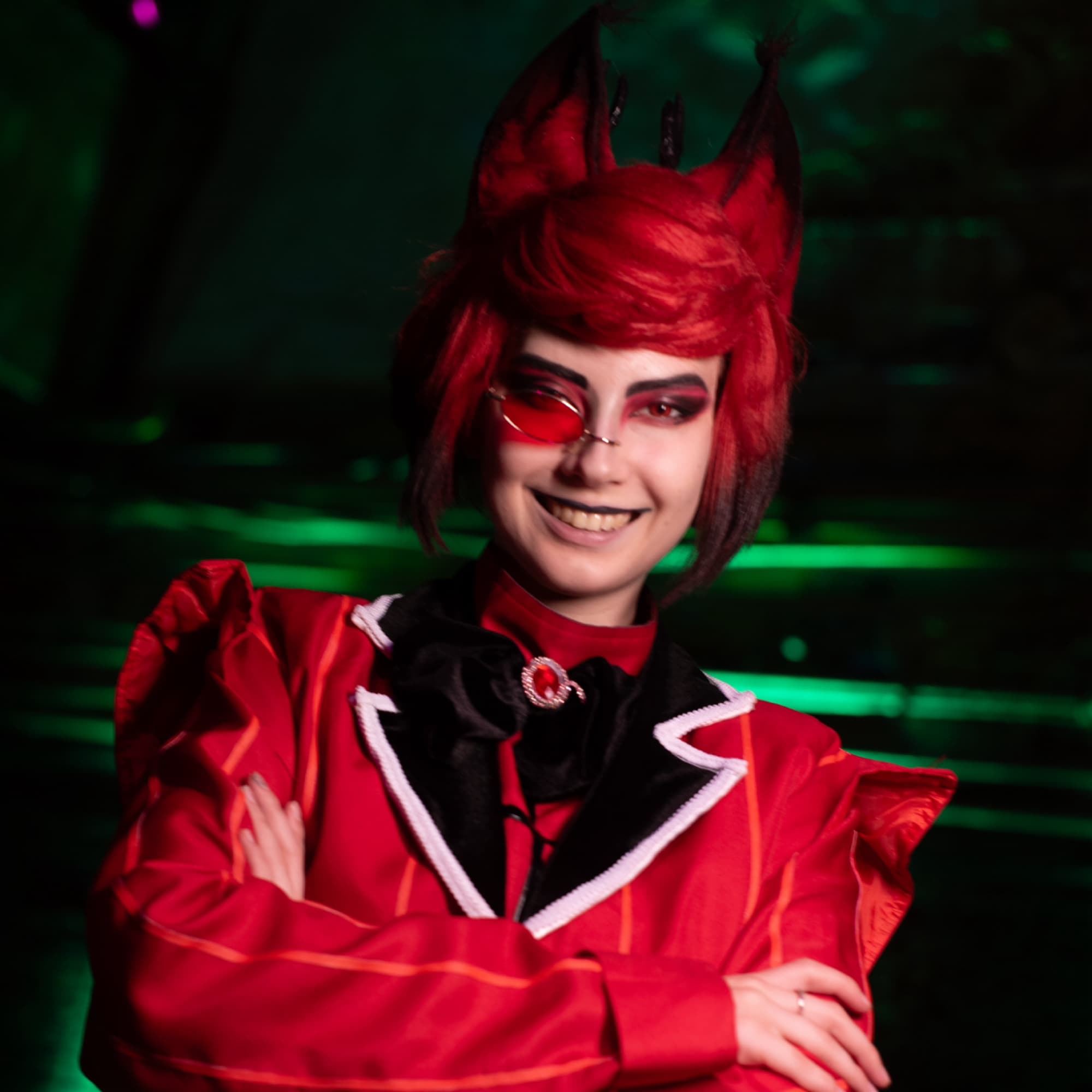 Alastor - Hazbin Hotel cosplay photoshoot cover