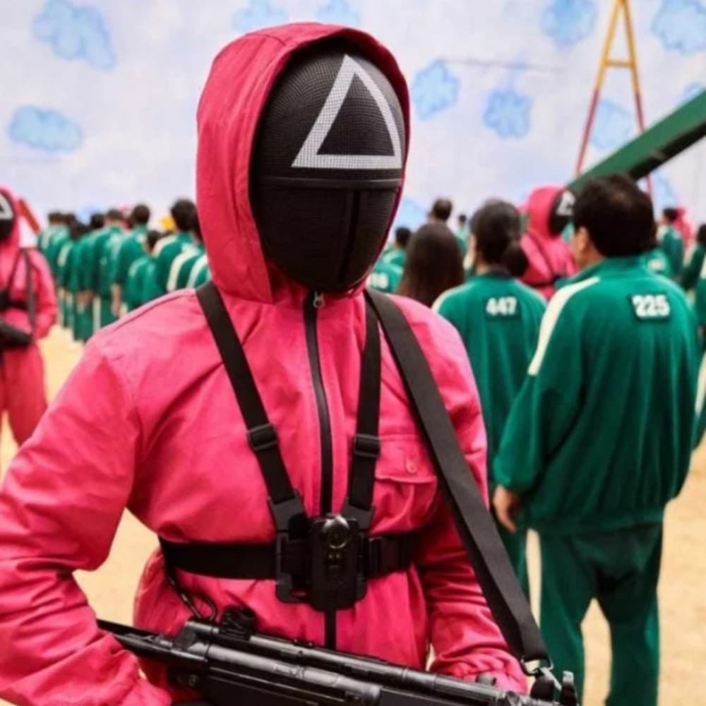 Pink soldier triangle 