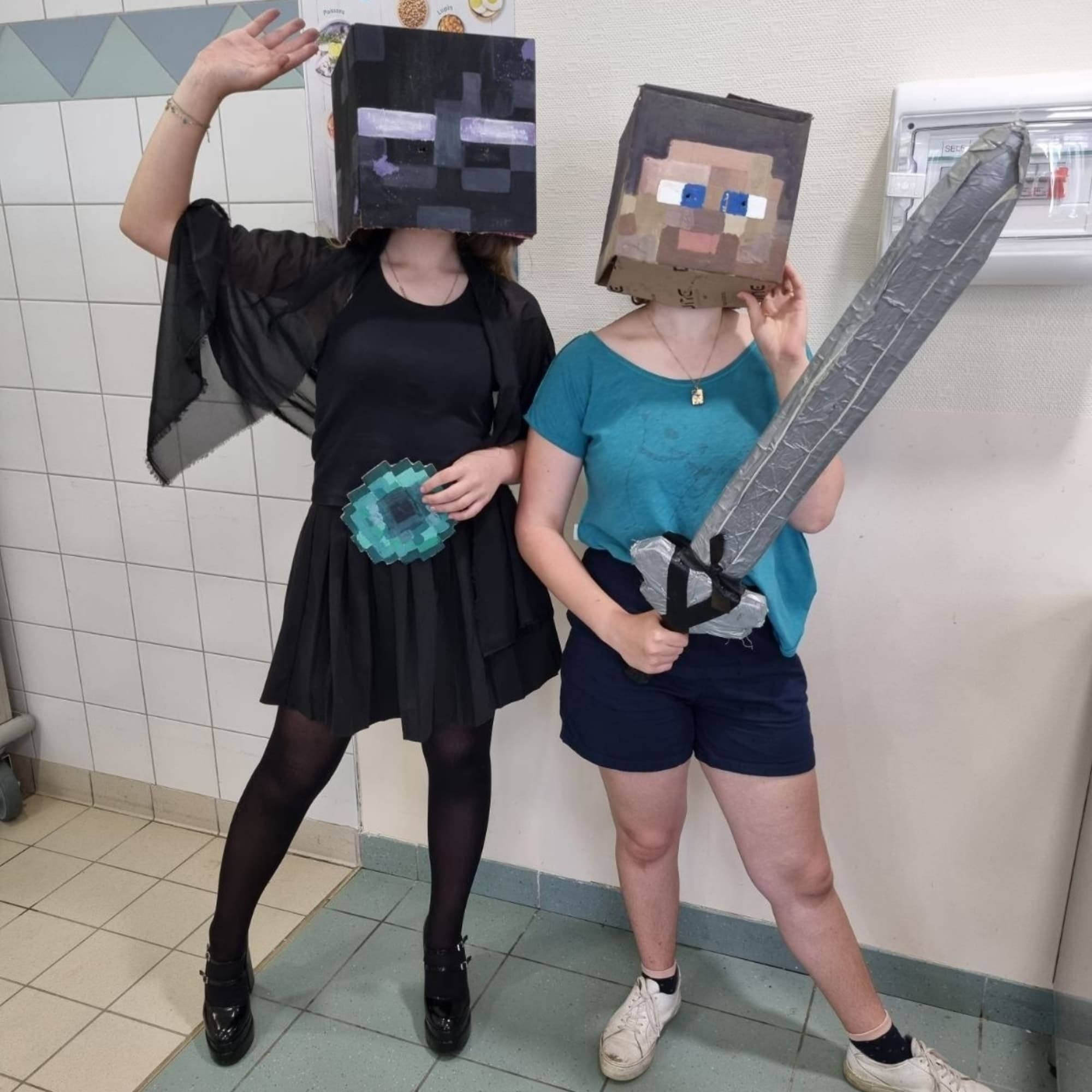 Enderman et Steve - Minecraft cosplay photoshoot cover