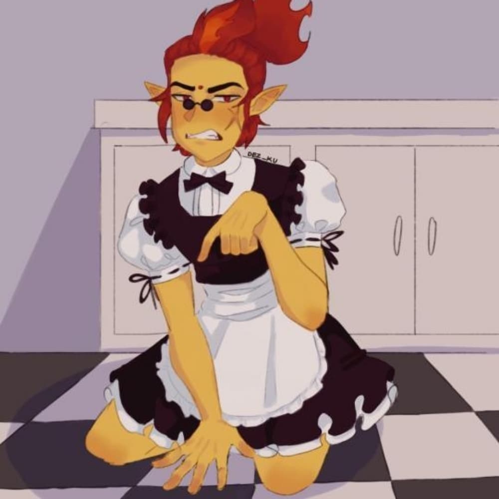 Red son maid