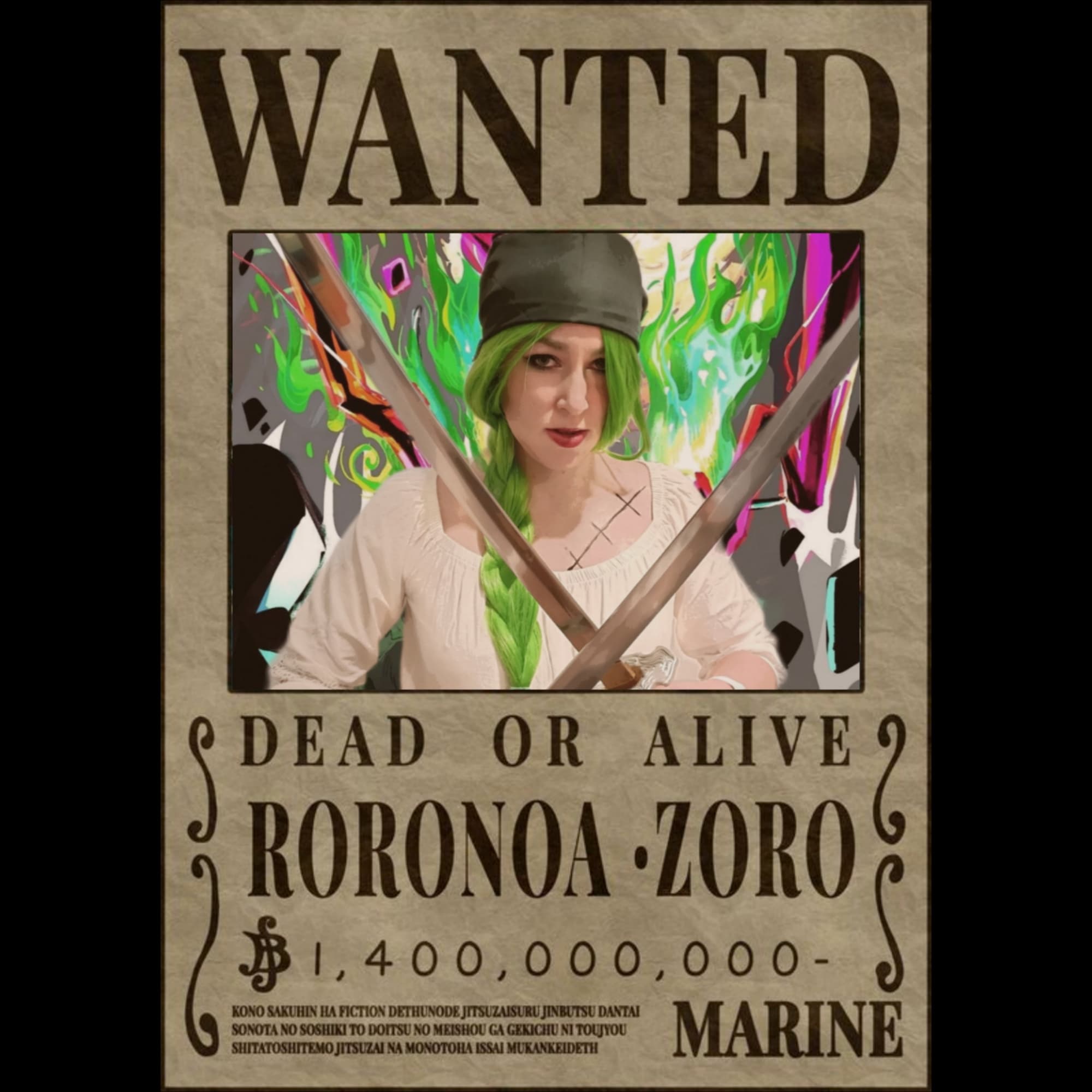Wanted Poster - One Piece cosplay photoshoot cover