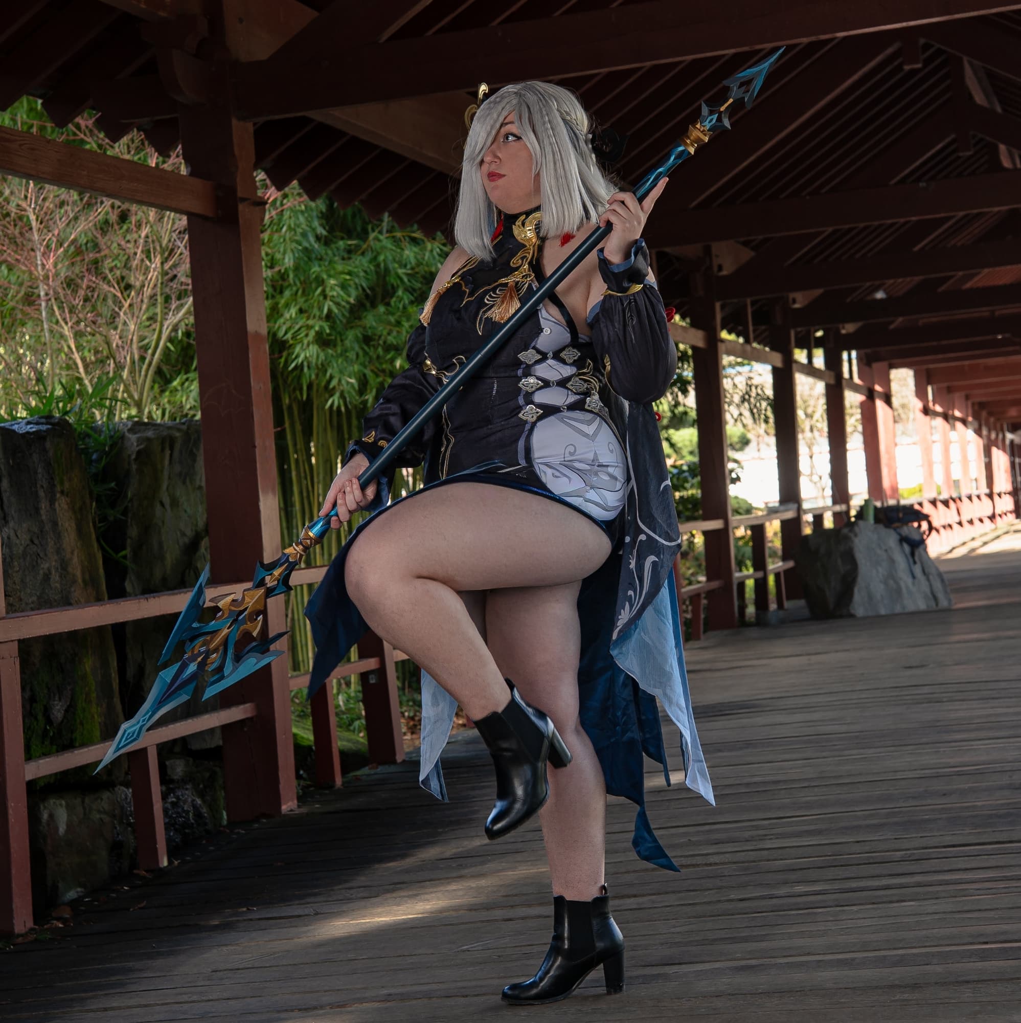 Shenhe Skin - Genshin Impact cosplay photoshoot cover