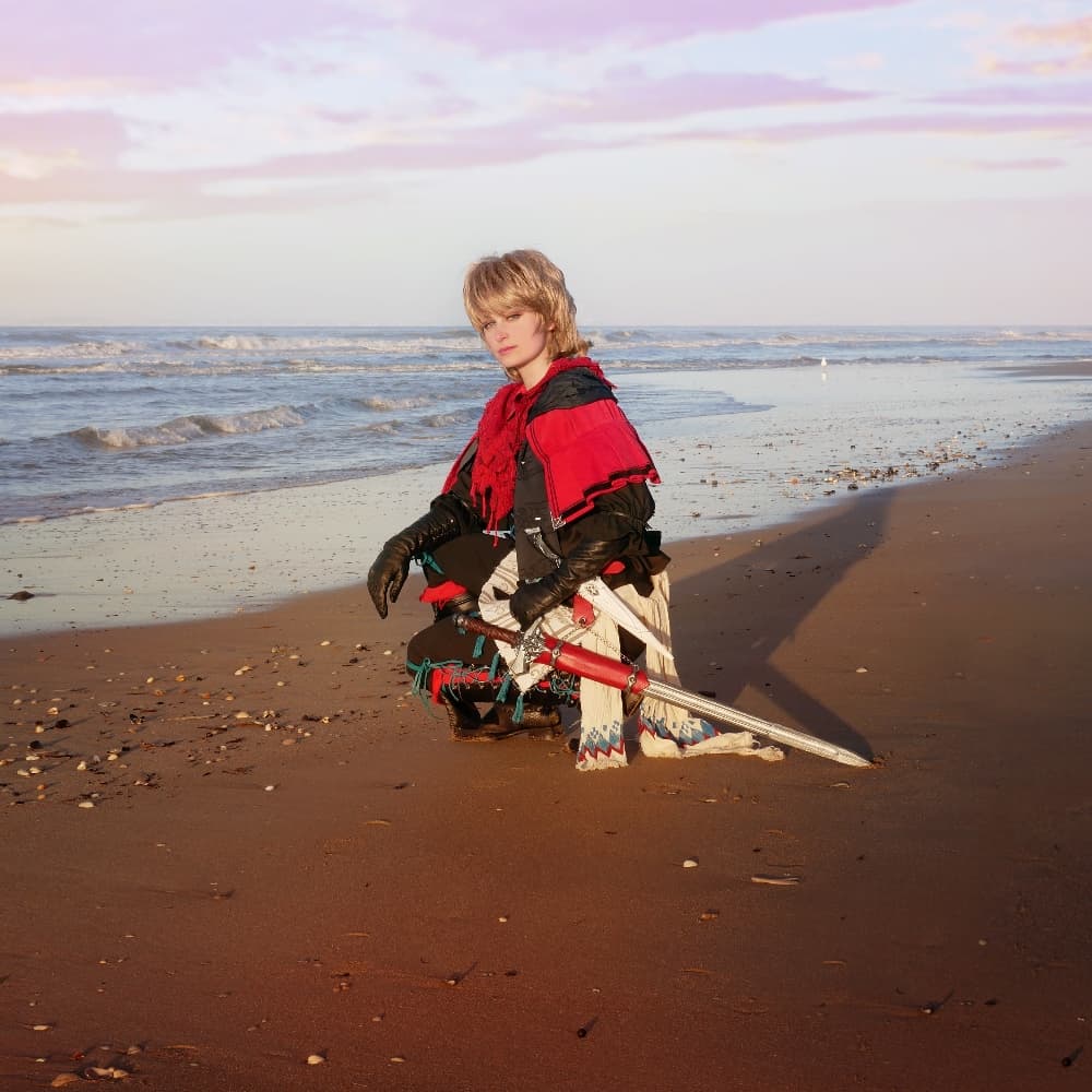 Joshua - plage - Final Fantasy cosplay photoshoot cover