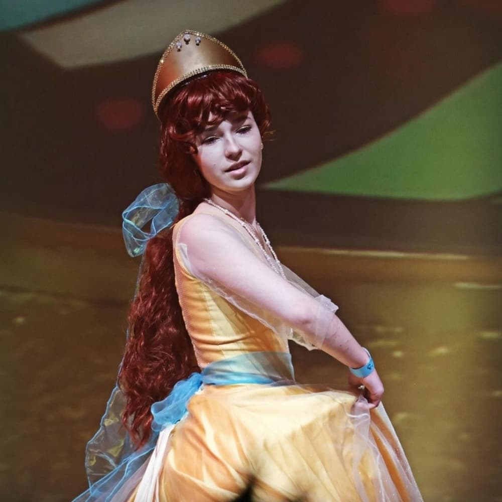 Anastasia on stage - Anastasia cosplay photoshoot cover