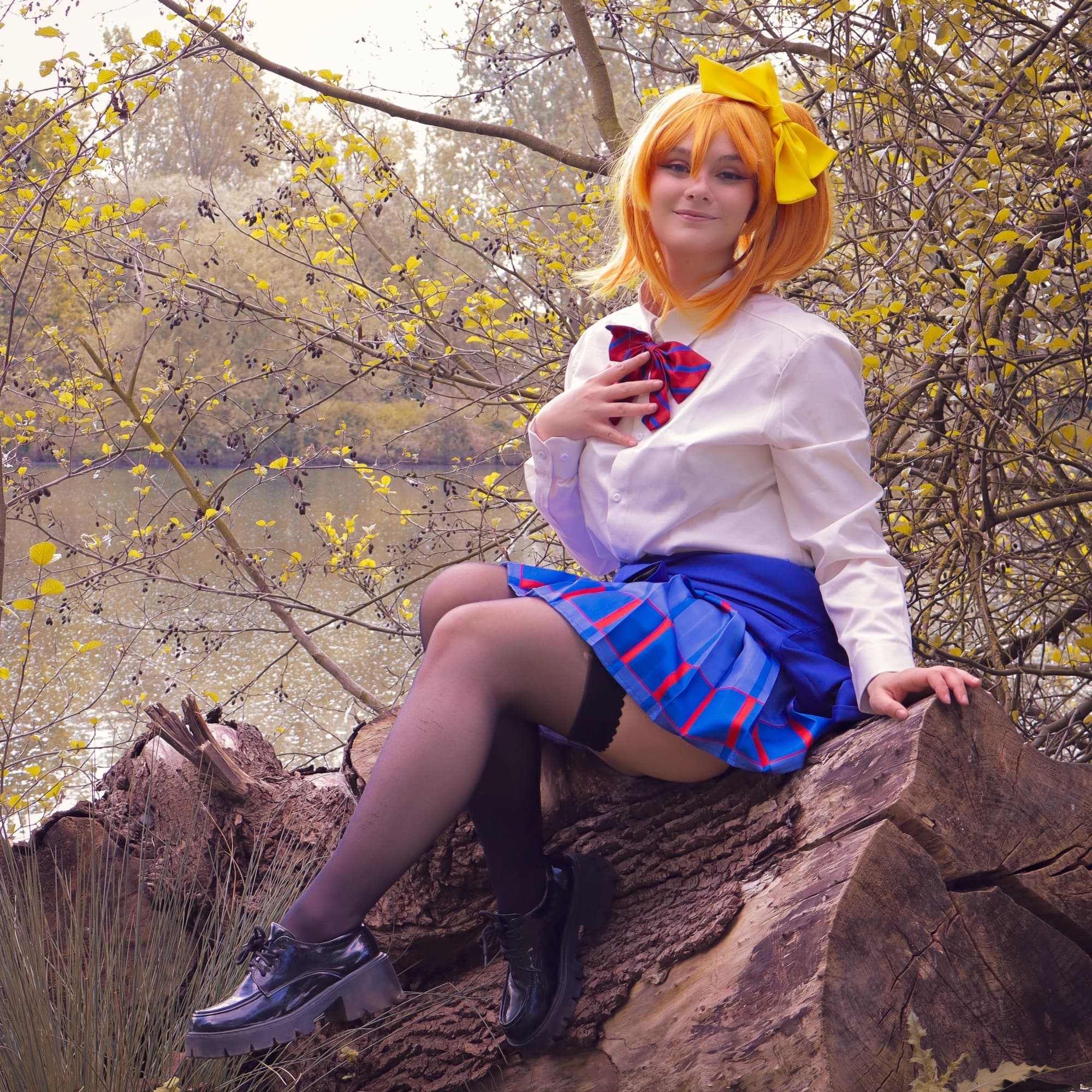 Honoka, uniforme  - Love Live cosplay photoshoot cover