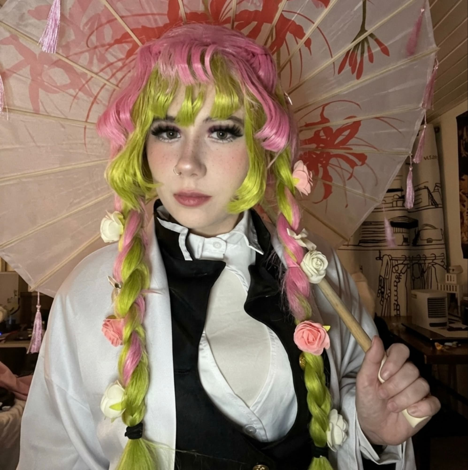 Mitsuri Kanroji  - Demon Slayer cosplay photoshoot cover
